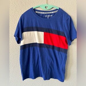 Tommy Hilfiger Sport Women’s Blue/Red Short Sleeve Top-M